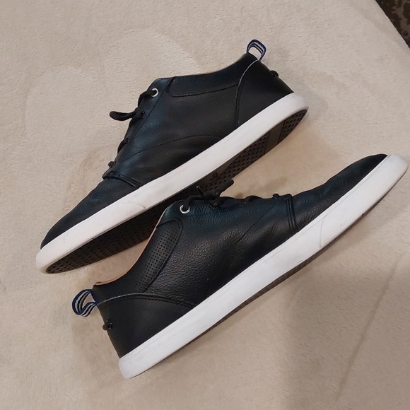 Lacoste Bayliss Black Leather With Silver Croc Sneakers Mens Size 11 - Picture 7 of 16